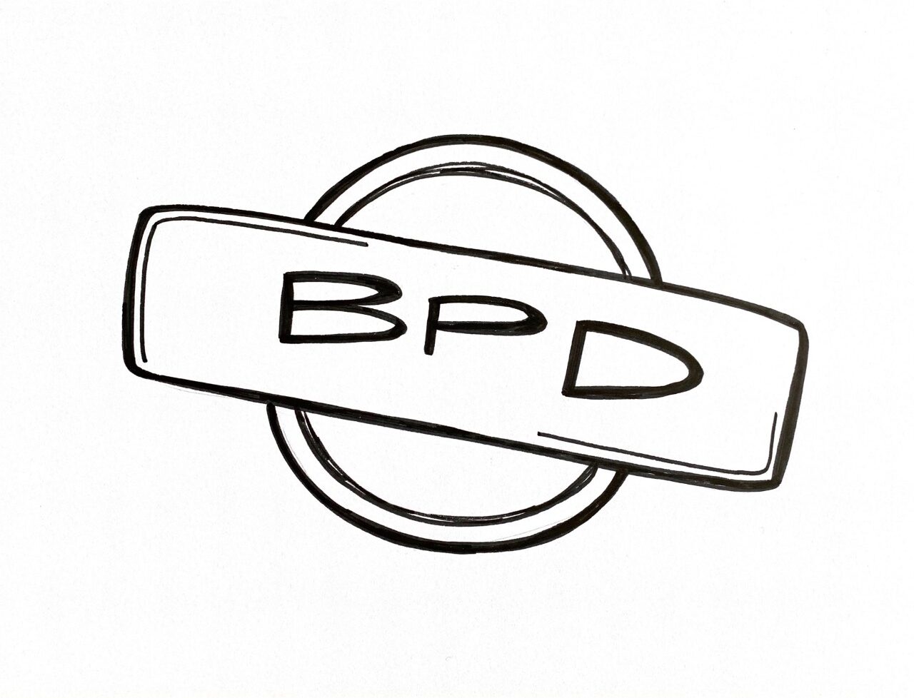 Skizze von einem Stempel mit BDP in der Mitte, welches als Abkürzung für Best Practice Dokument steht